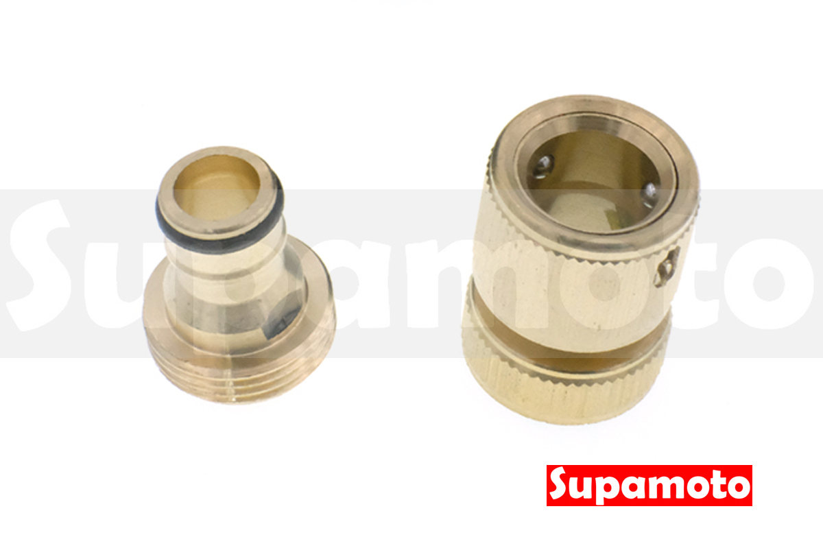 -Supamoto- 泡沫罐專用鋁合金奶嘴接頭 (快速/快拆/雙頭/水管/水槍/洗車/快接)