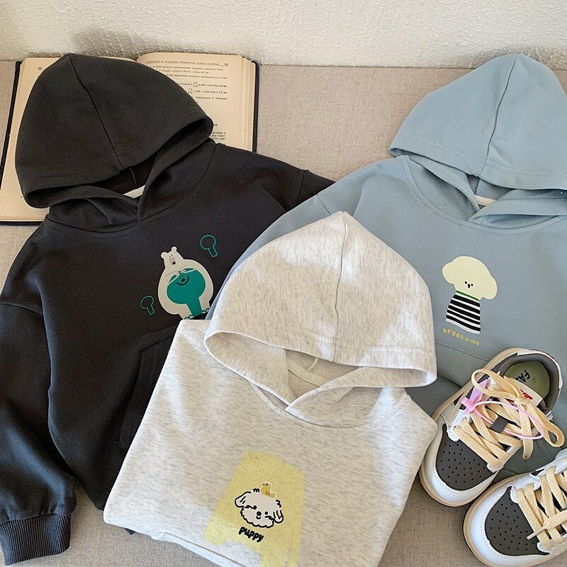 日系感小狗小熊帽T