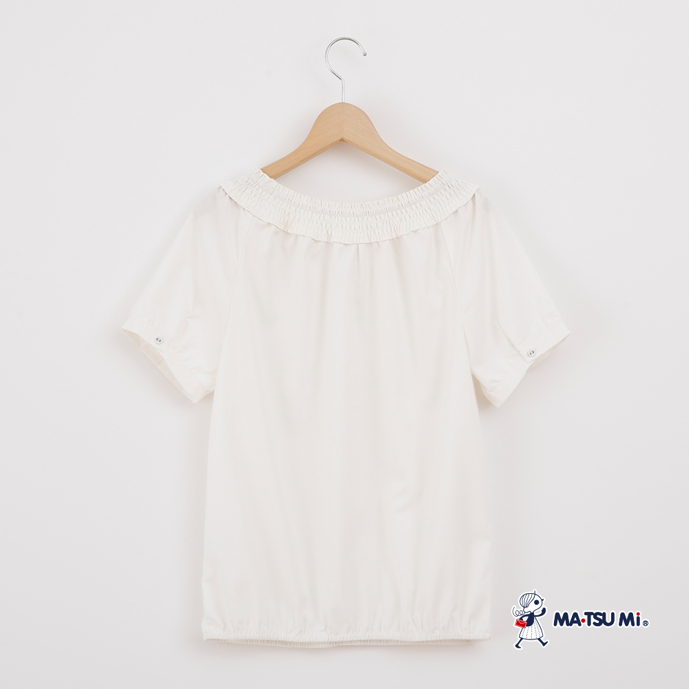 MA‧TSU Mi 前排釦貓咪繡花圖案上衣(白.粉紫)