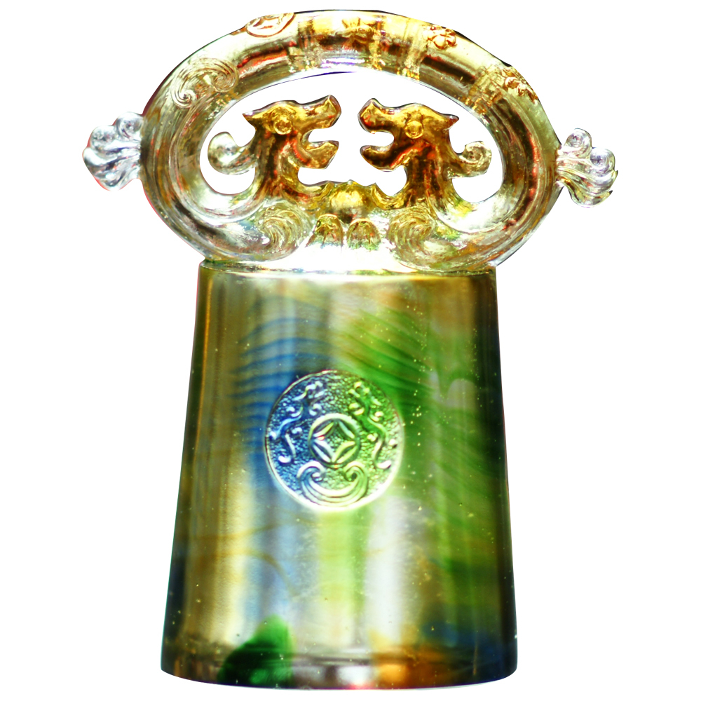 祥瑞雙龍琉璃擺飾｜雙龍騰雲聚福聚氣 居家鎮宅開運首選