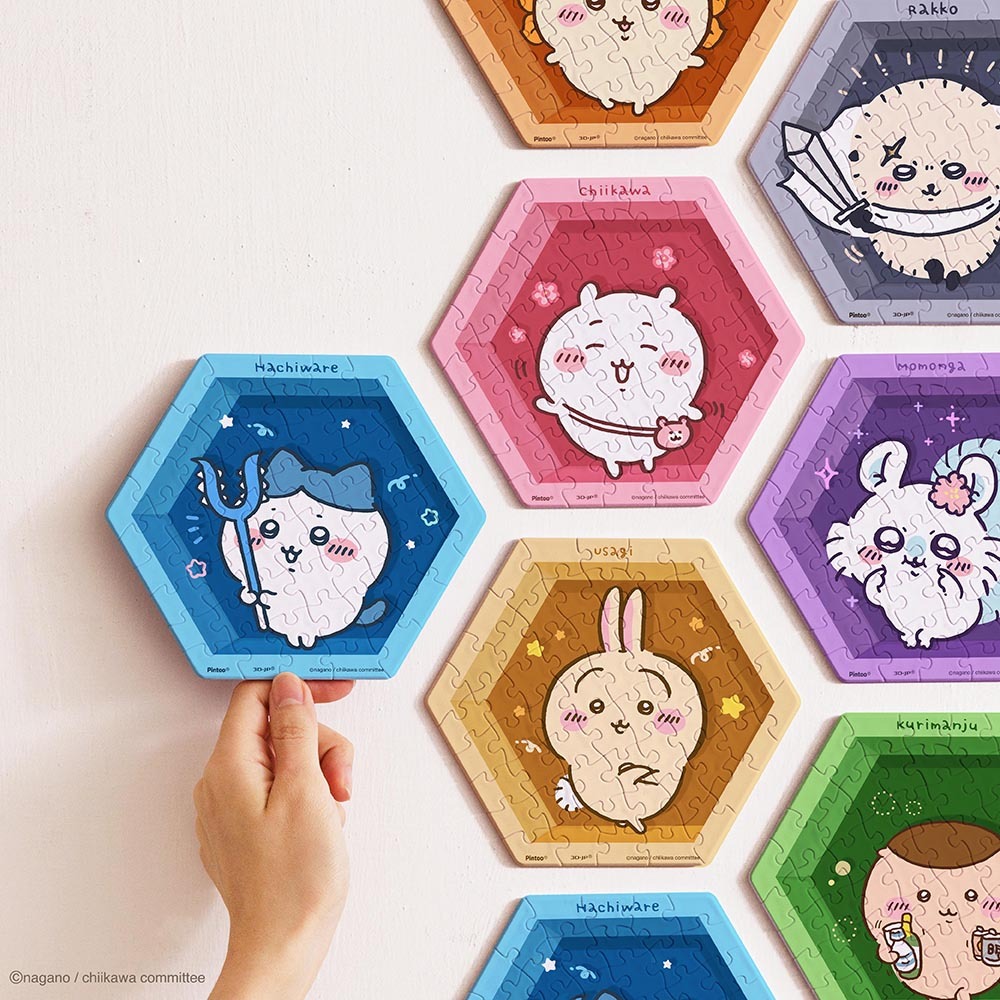 HX1215 - 六角壁磚56片- 吉伊卡哇系列- 收藏櫃- 風獅爺公仔