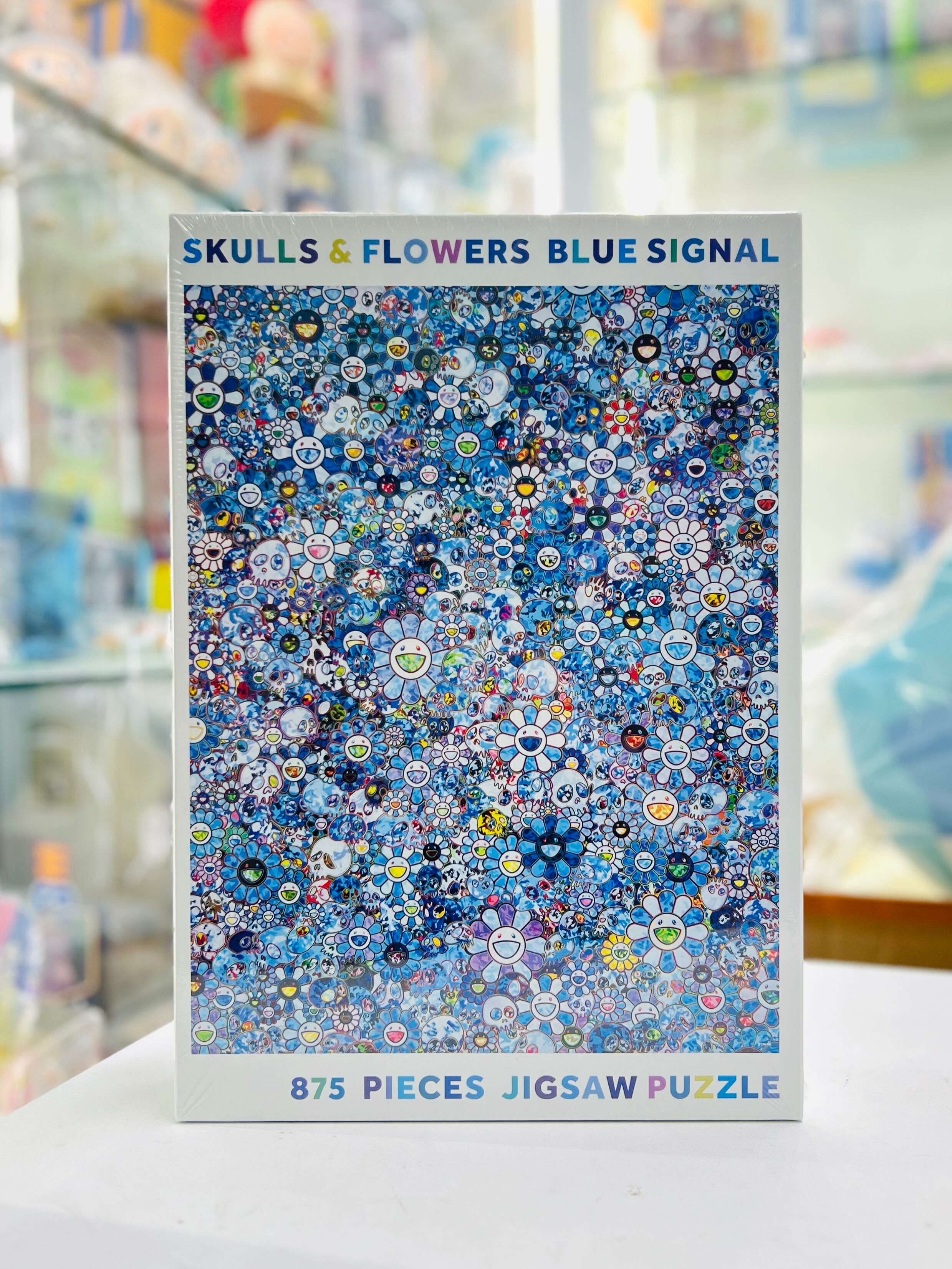 Skulls & Flower Blue Signal 875 pieces Jigsaw Puzzle