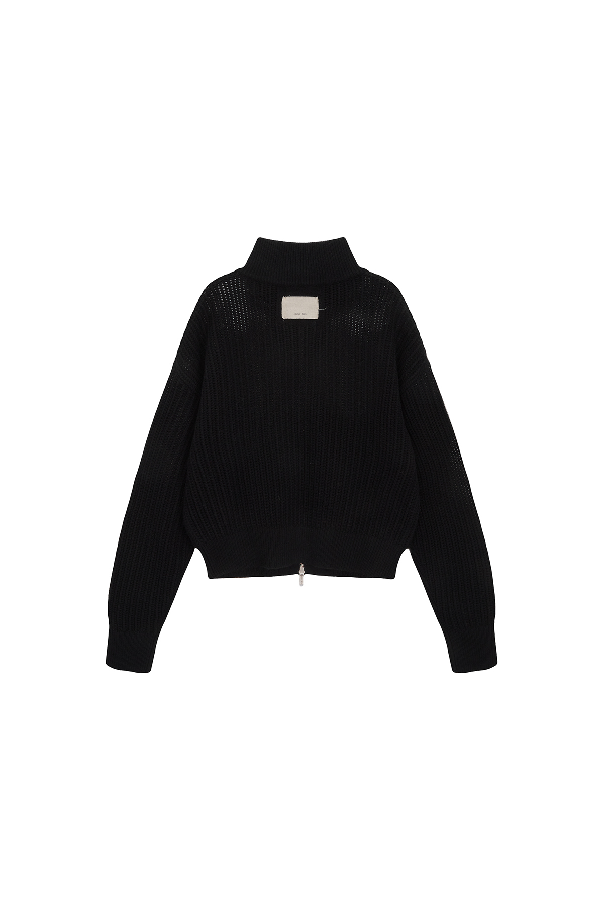 大口袋針織外套 黑色