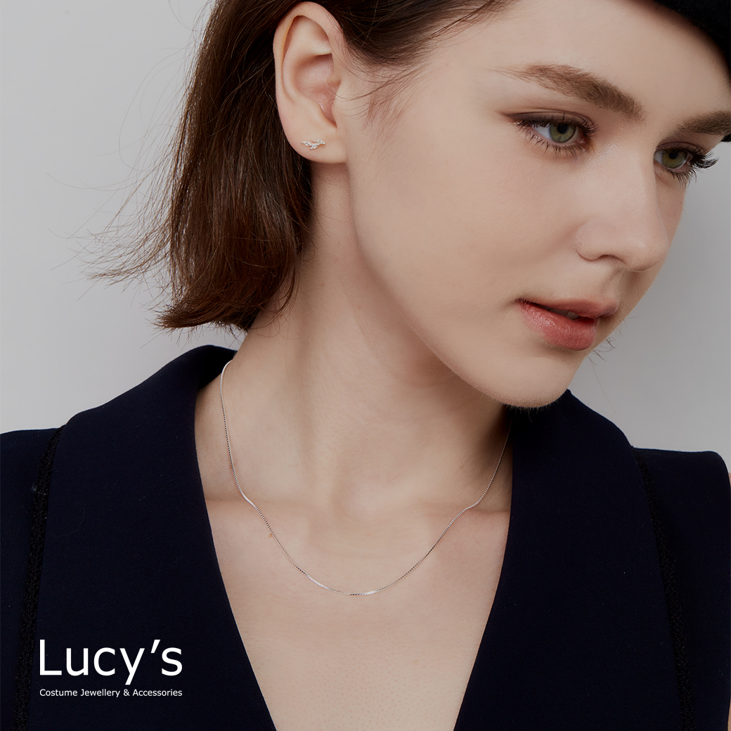 925純銀 盒子鍊 項鍊 (58007)