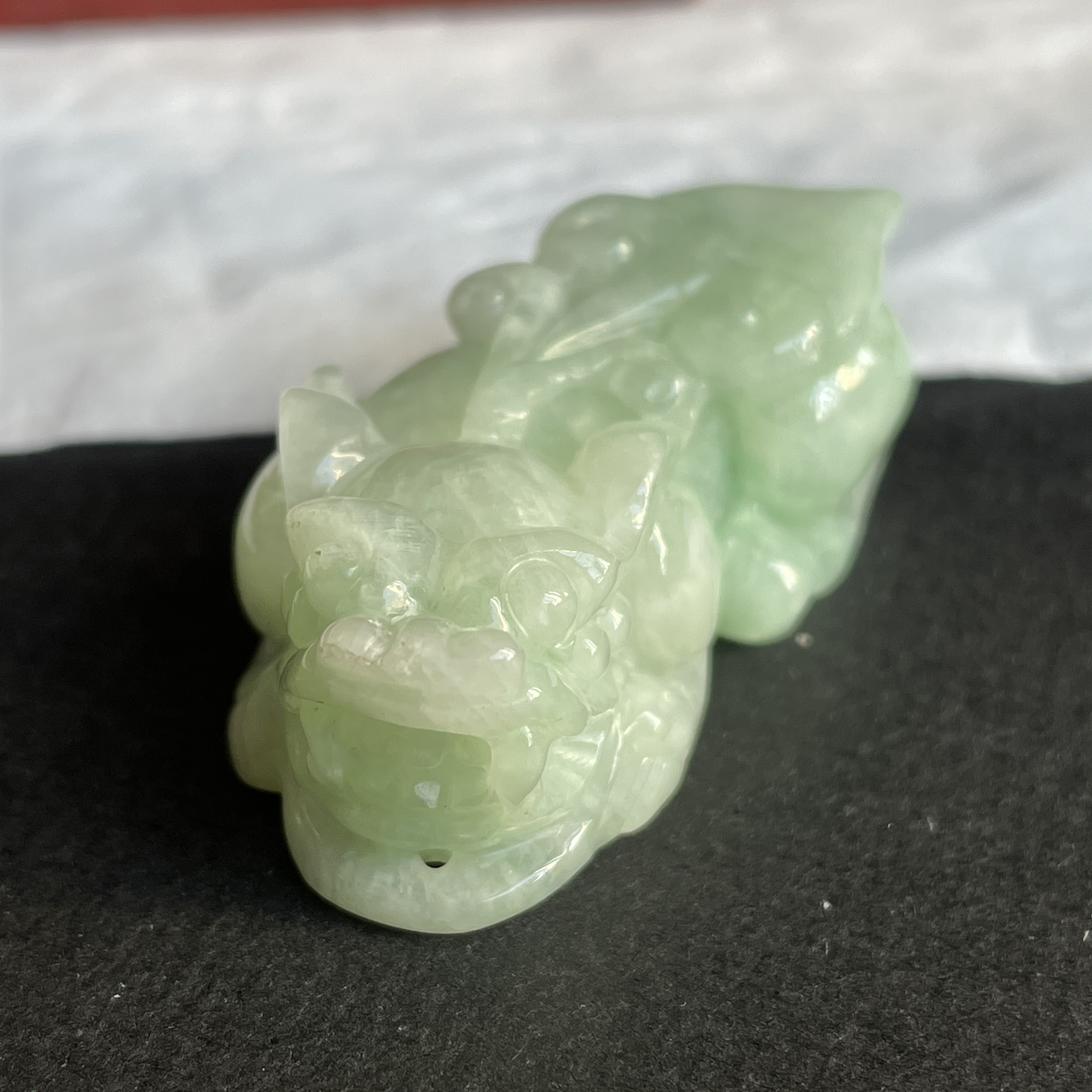 J2153 翡翠冰糯果綠貔貅吊墜