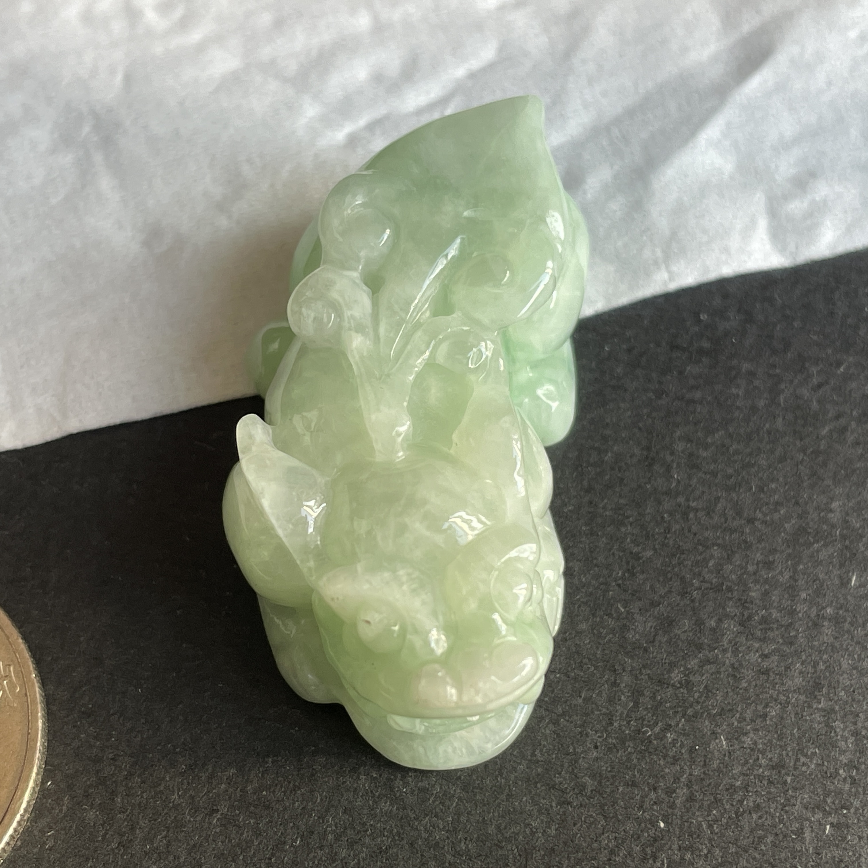 J2153 翡翠冰糯果綠貔貅吊墜