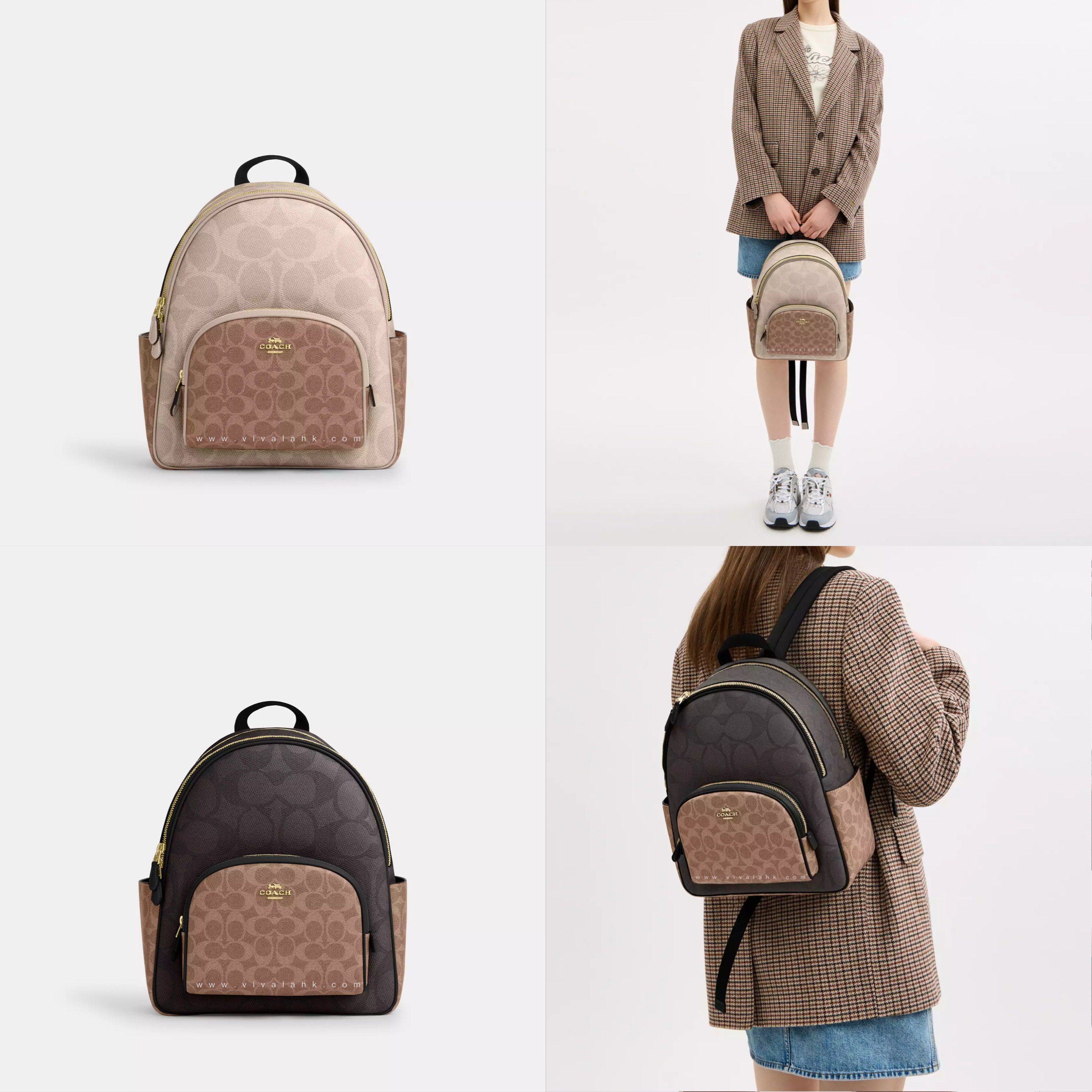 Coach - Court 背囊 (拼色C字暗花) (CZ771)