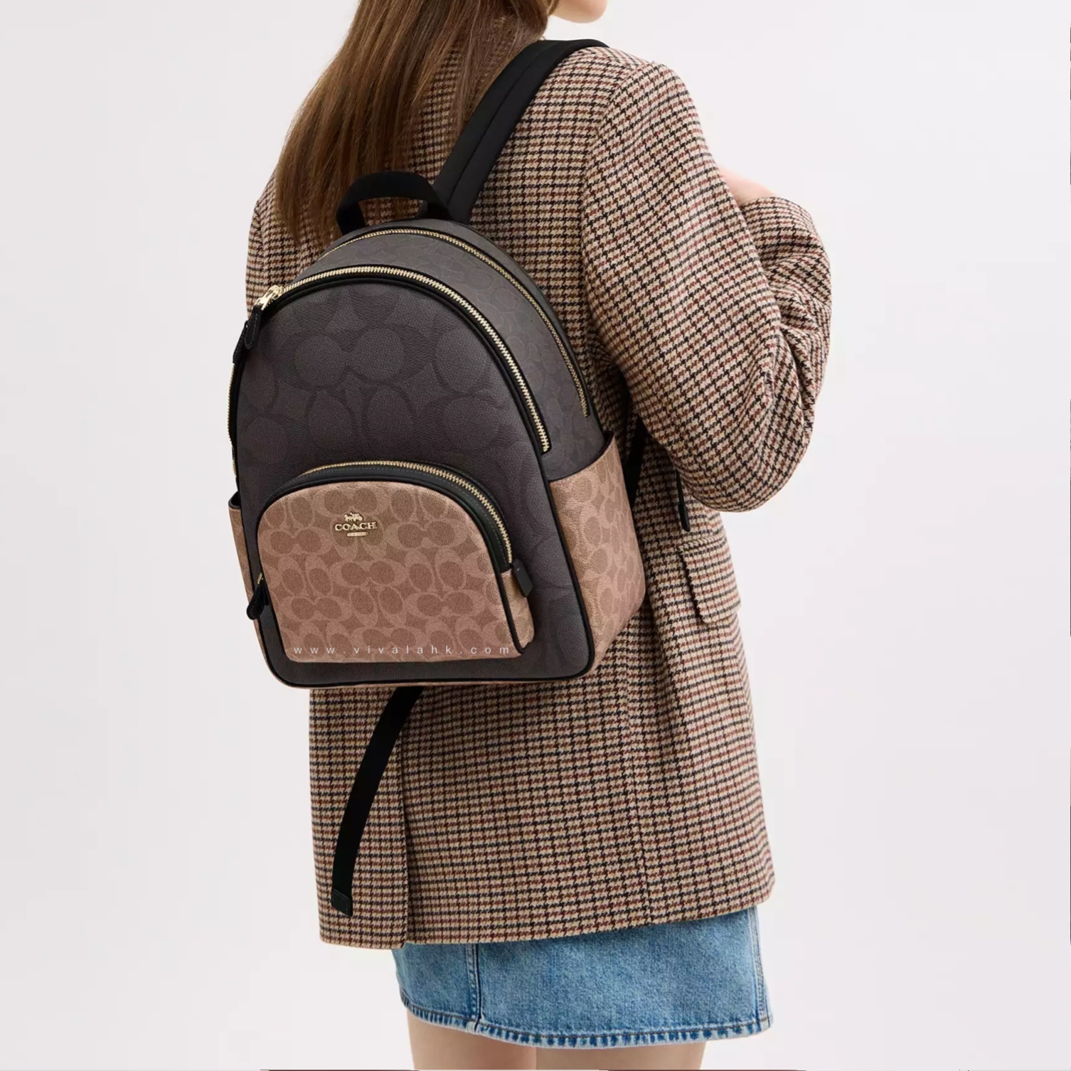 Coach - Court Backpack In Blocked Signature Canvas (CZ7