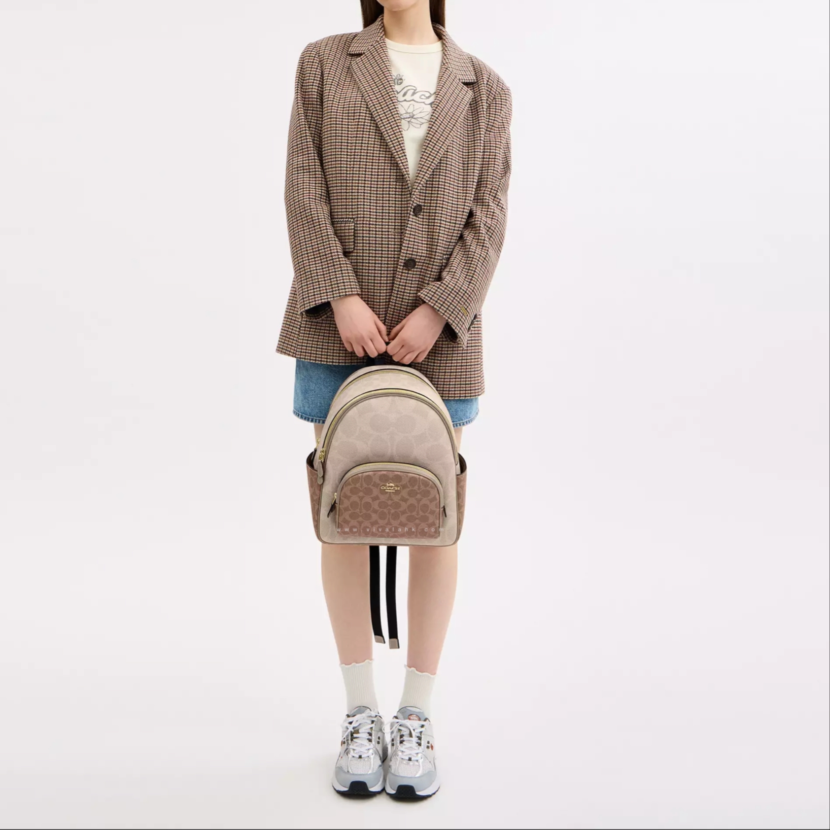 Coach - Court Backpack In Blocked Signature Canvas (CZ7