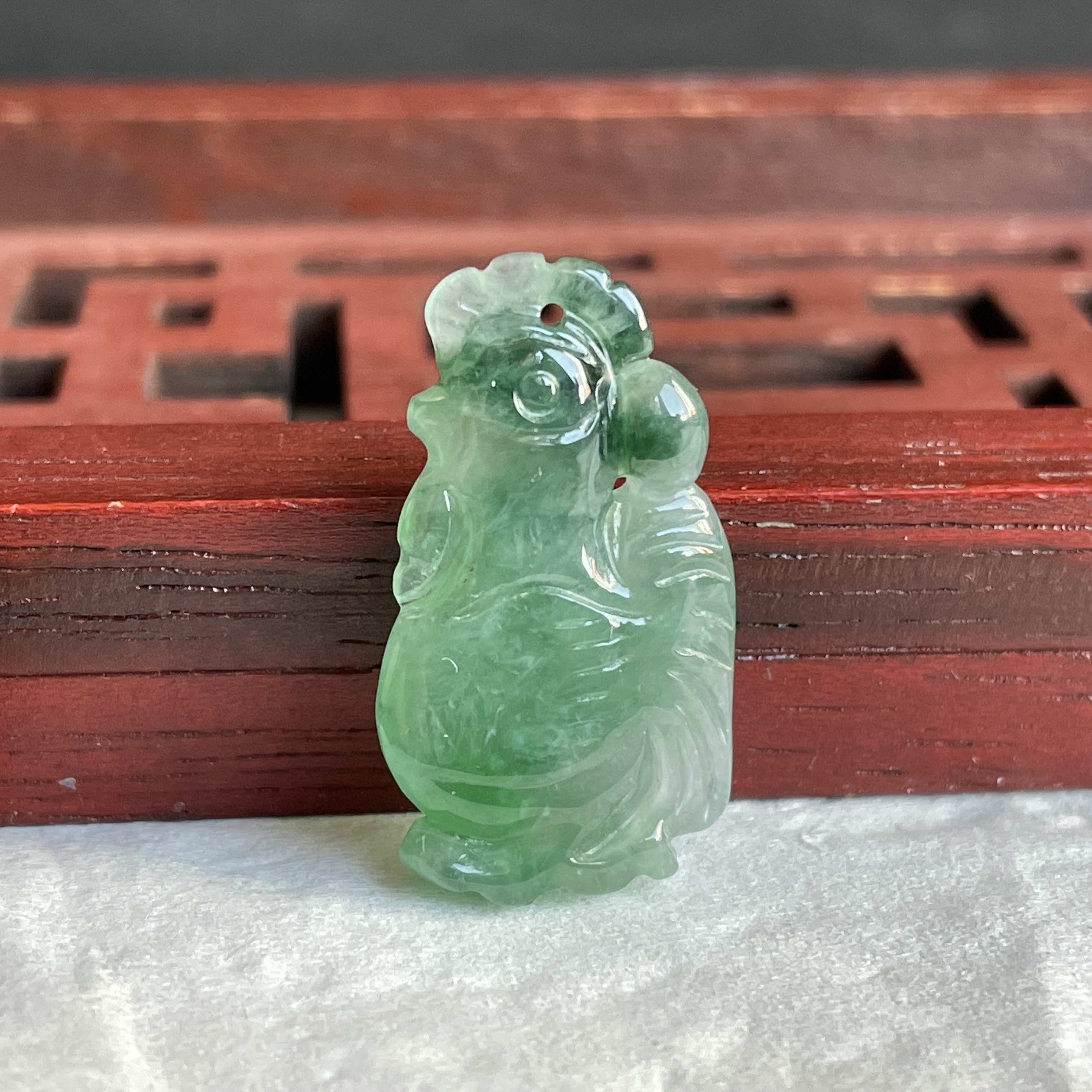 翡翠冰綠鳼吊墜,天然翡翠A玉, 緬甸玉, Jade, Jadeite
