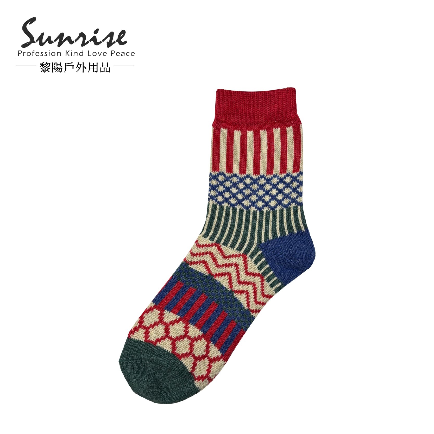 民族風中筒羊毛襪 中性款 (5色) 44AY250103
