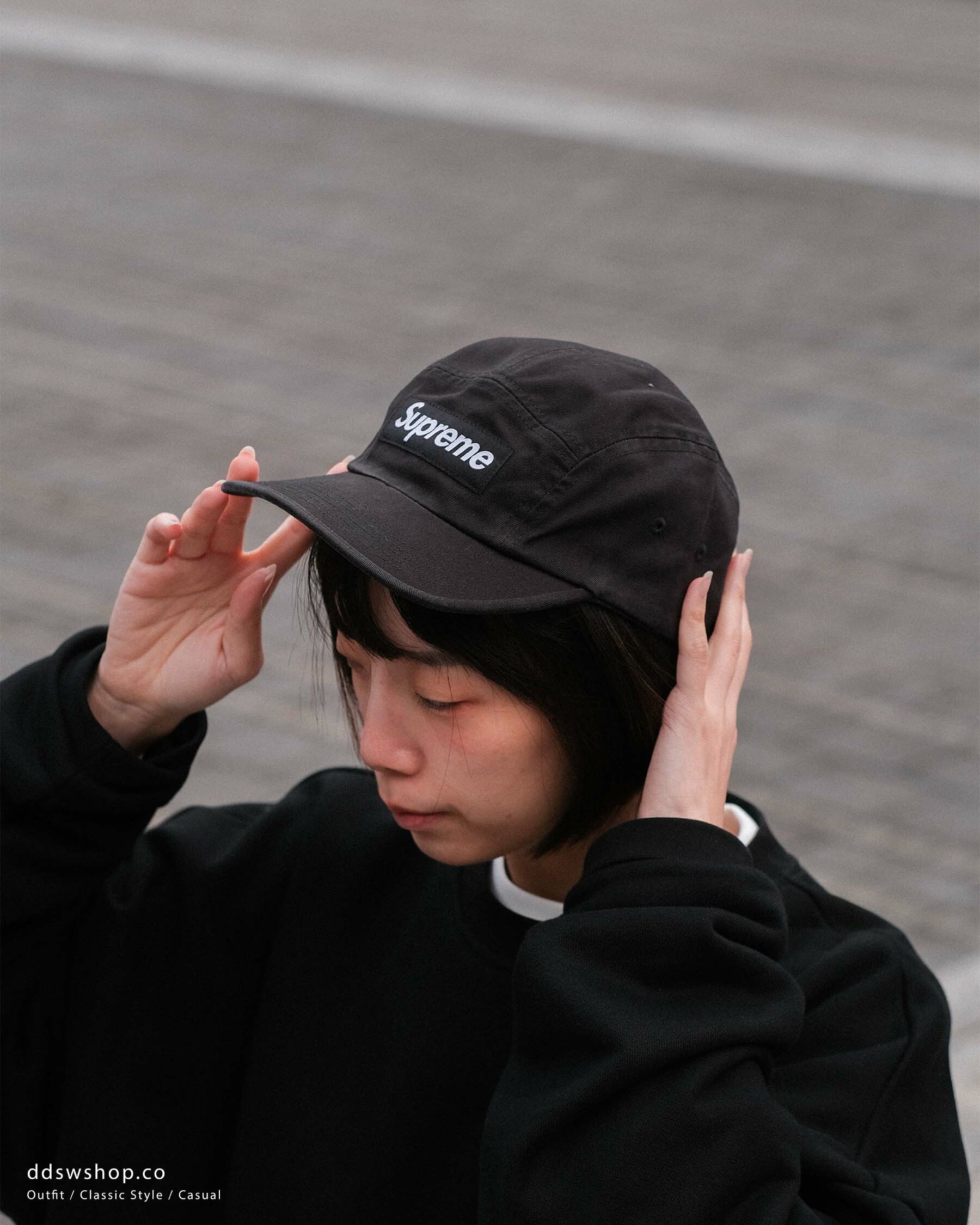 "現貨" supreme 水洗五分割帽 丹寧 黑色