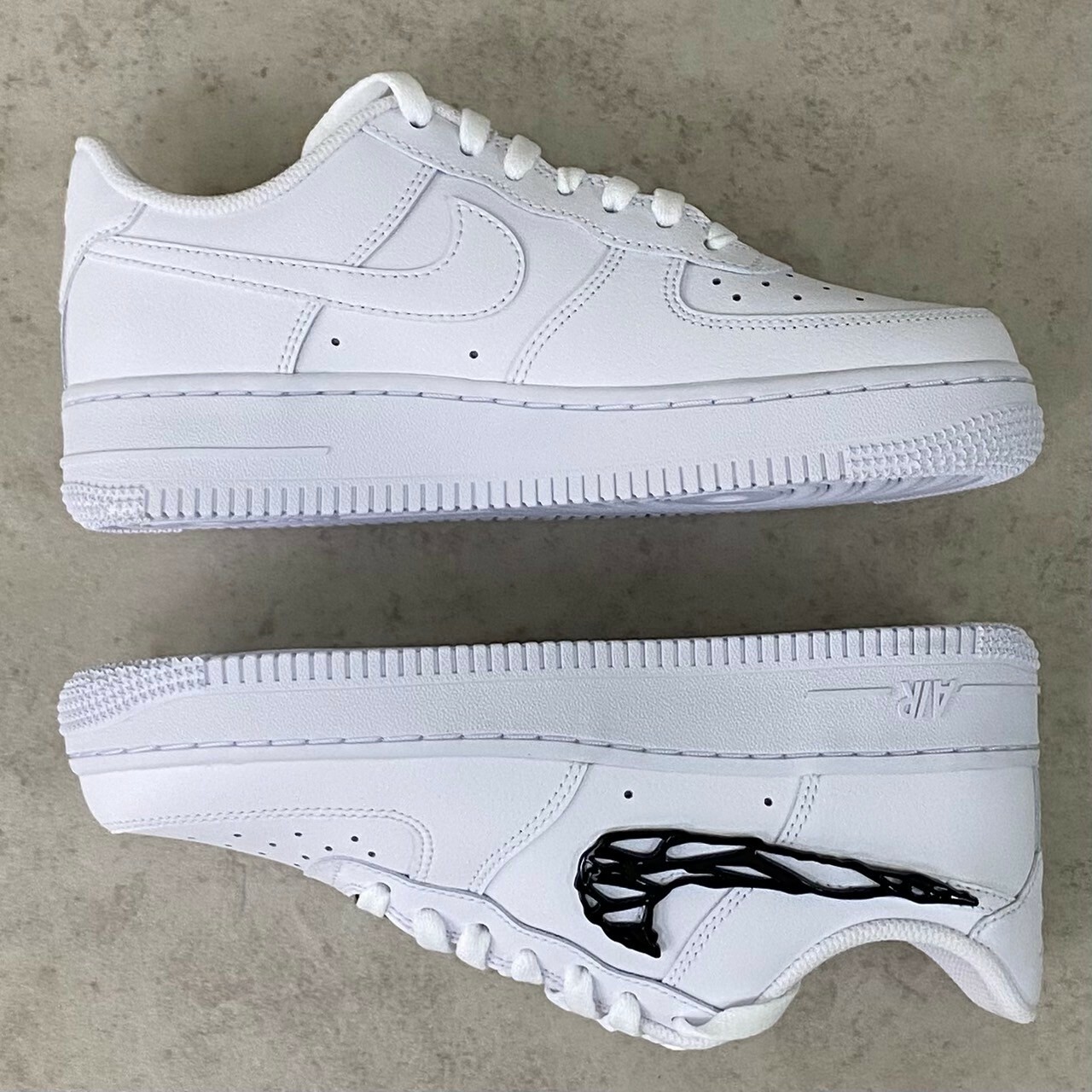 Nike Air Force 1 Low液態金屬猛毒黑勾經典鞋  IF1686-101