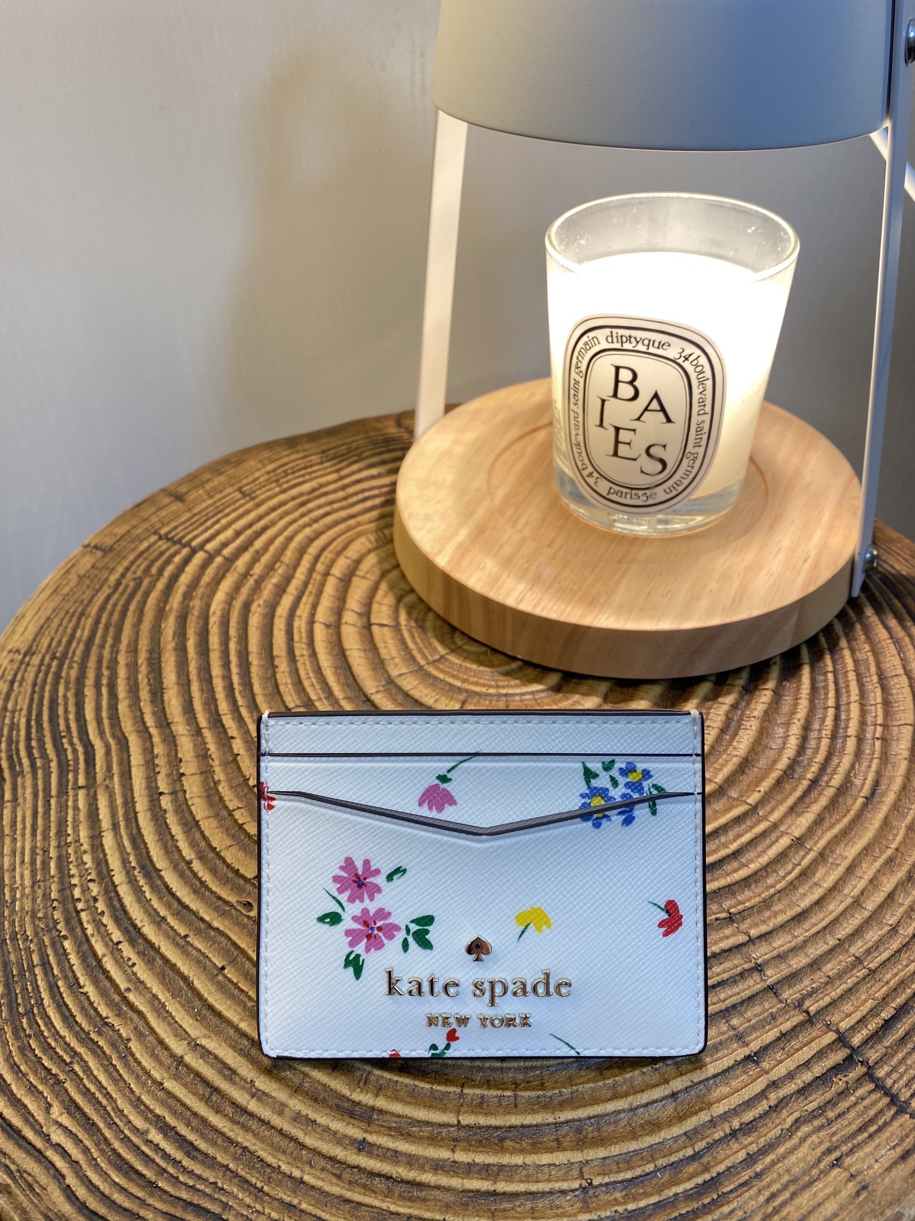 美國現貨 Kate Spade Staci Garden Bouquet Card Holder - Cream