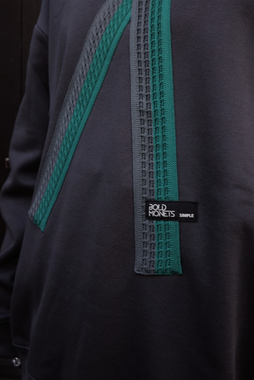 ADM 素面針織線條大學tee 內刷毛 89306