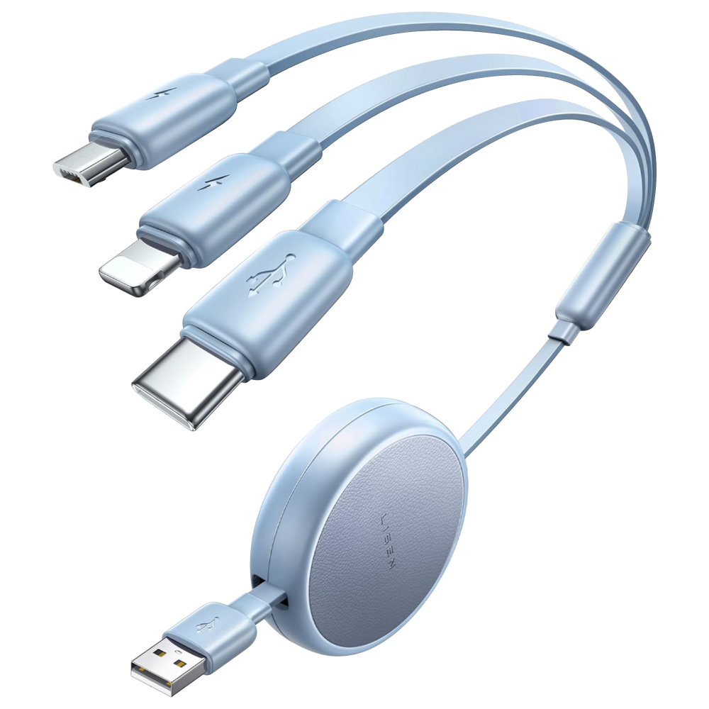【Lisen】L105 伸縮數據線USB to Type-C+Lightning+Micro