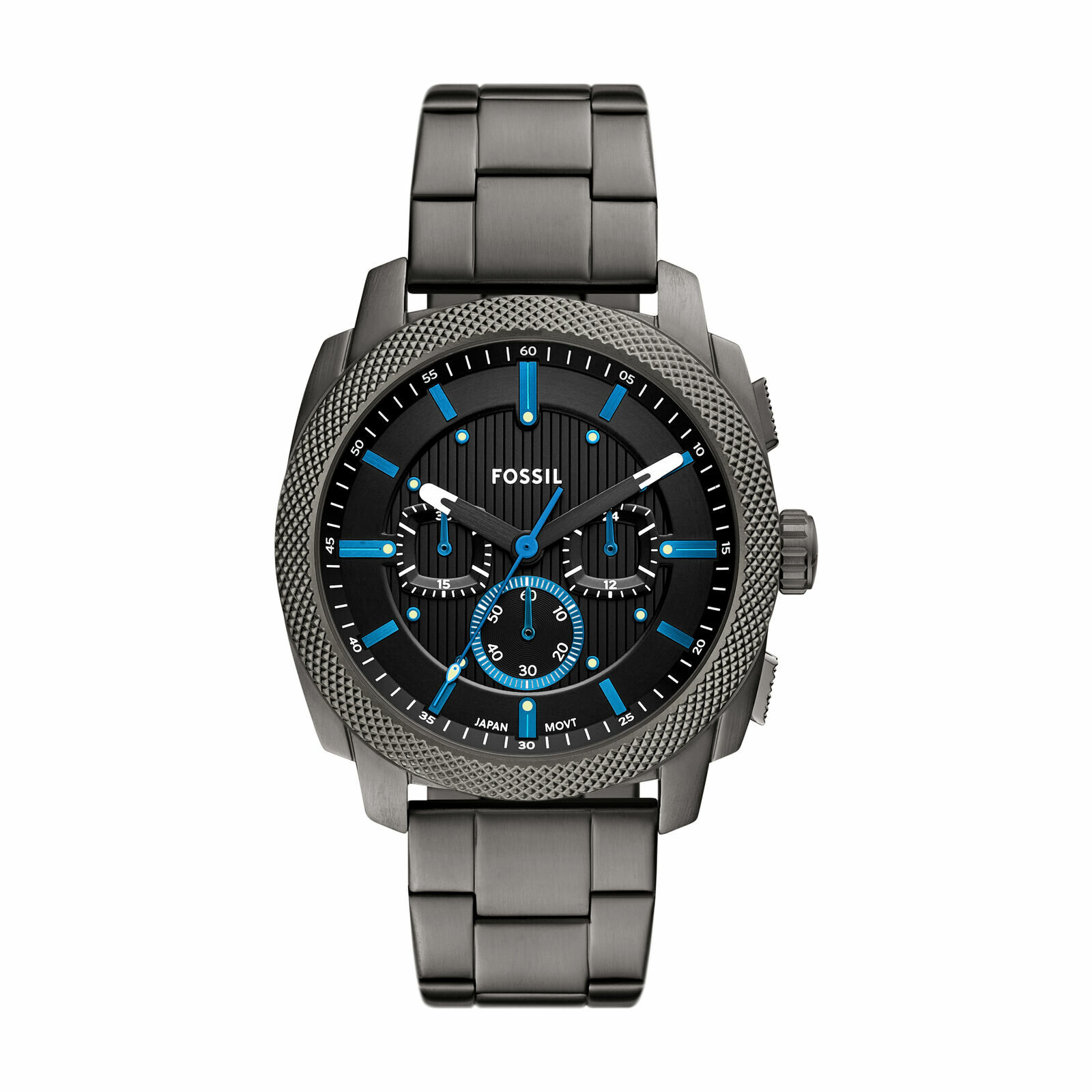 Machine 簡約經典撞色手錶 鐵灰色不鏽鋼錶帶 44 MM FS6098