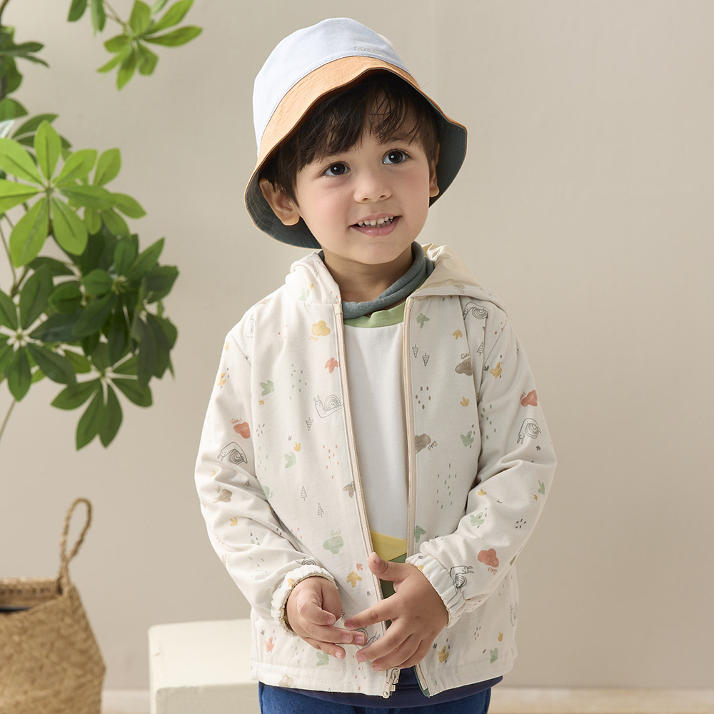 PIPPY 田園小蝸牛雙面穿連帽外套 綠