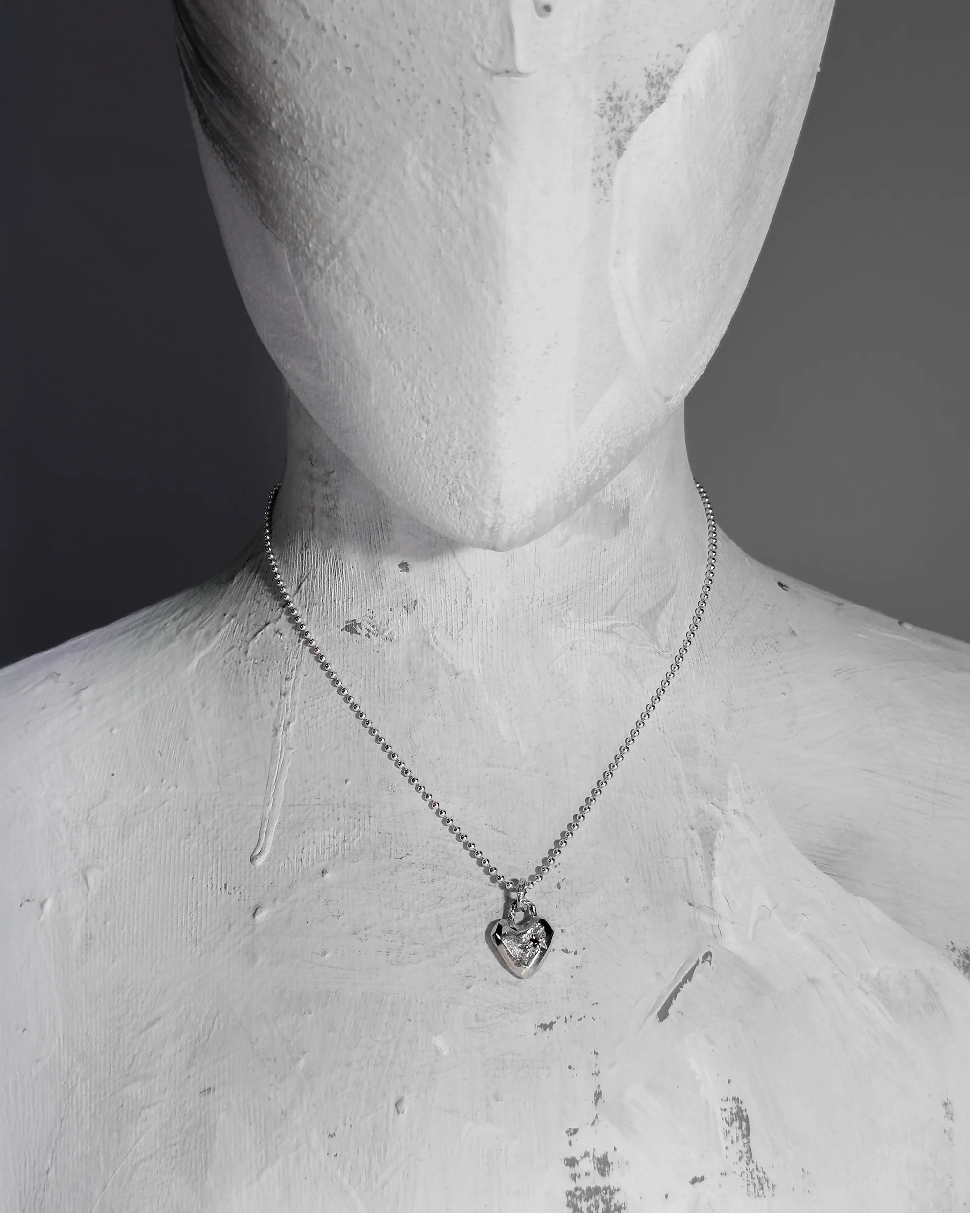 PROJ ORNAMENT 造塑愛心銀墜 （大）