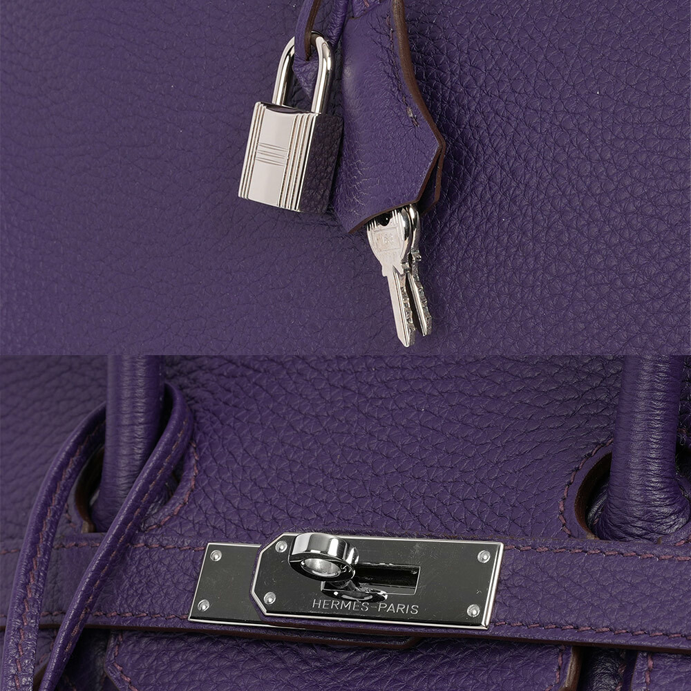 Birkin 35cm 銀釦 Togo皮 手提包(鳶尾紫) B10 方框N