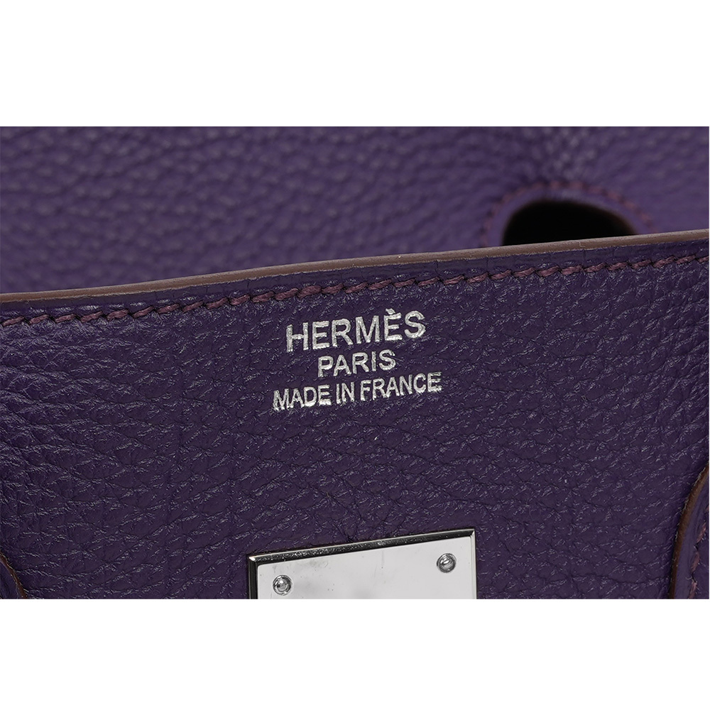 Birkin 35cm 銀釦 Togo皮 手提包(鳶尾紫) B10 方框N