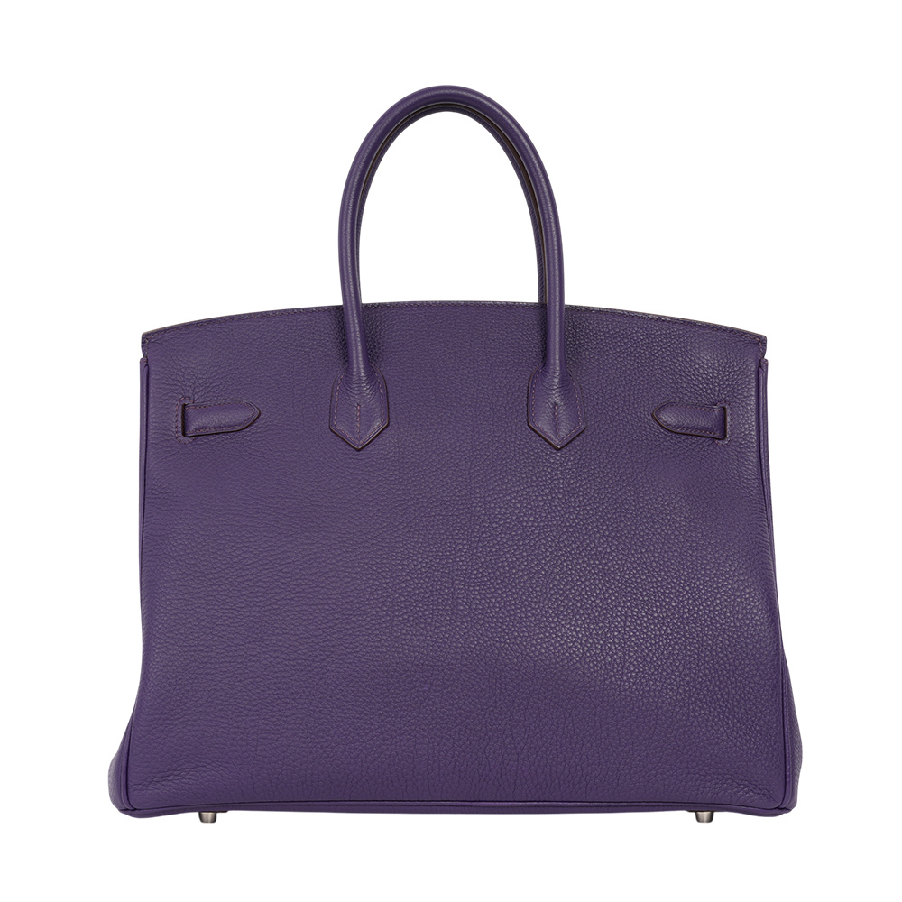 Birkin 35cm 銀釦 Togo皮 手提包(鳶尾紫) B10 方框N