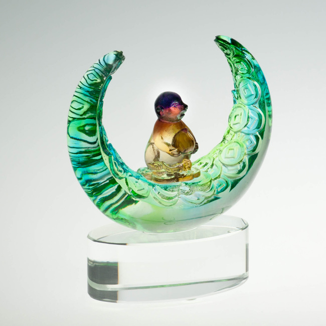 生肖琉璃藝術｜鈴羊角造型生肖擺飾 祥瑞寓意吉慶安康