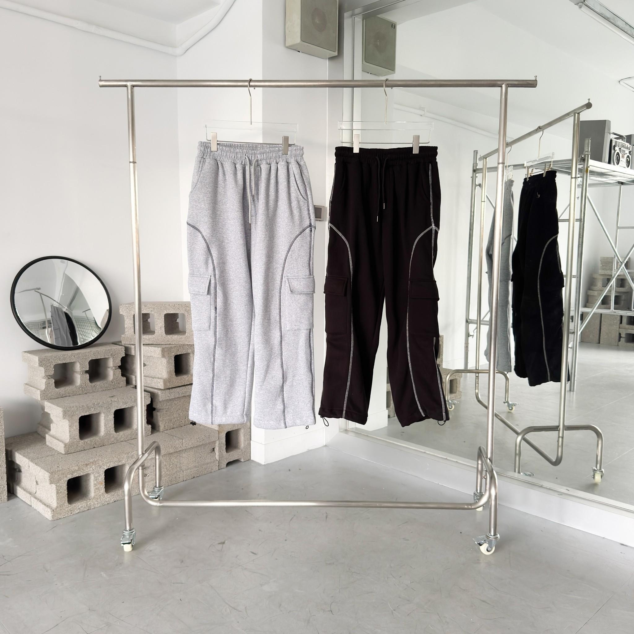 撞色車線工裝棉褲套裝 1757