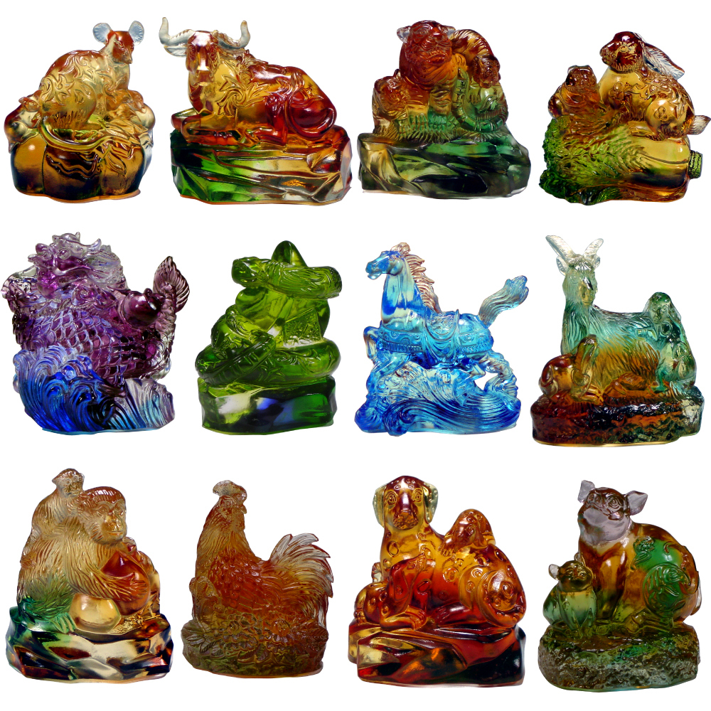 SS十二生肖琉璃擺飾｜傳承文化的璀璨藝術與吉祥祝福