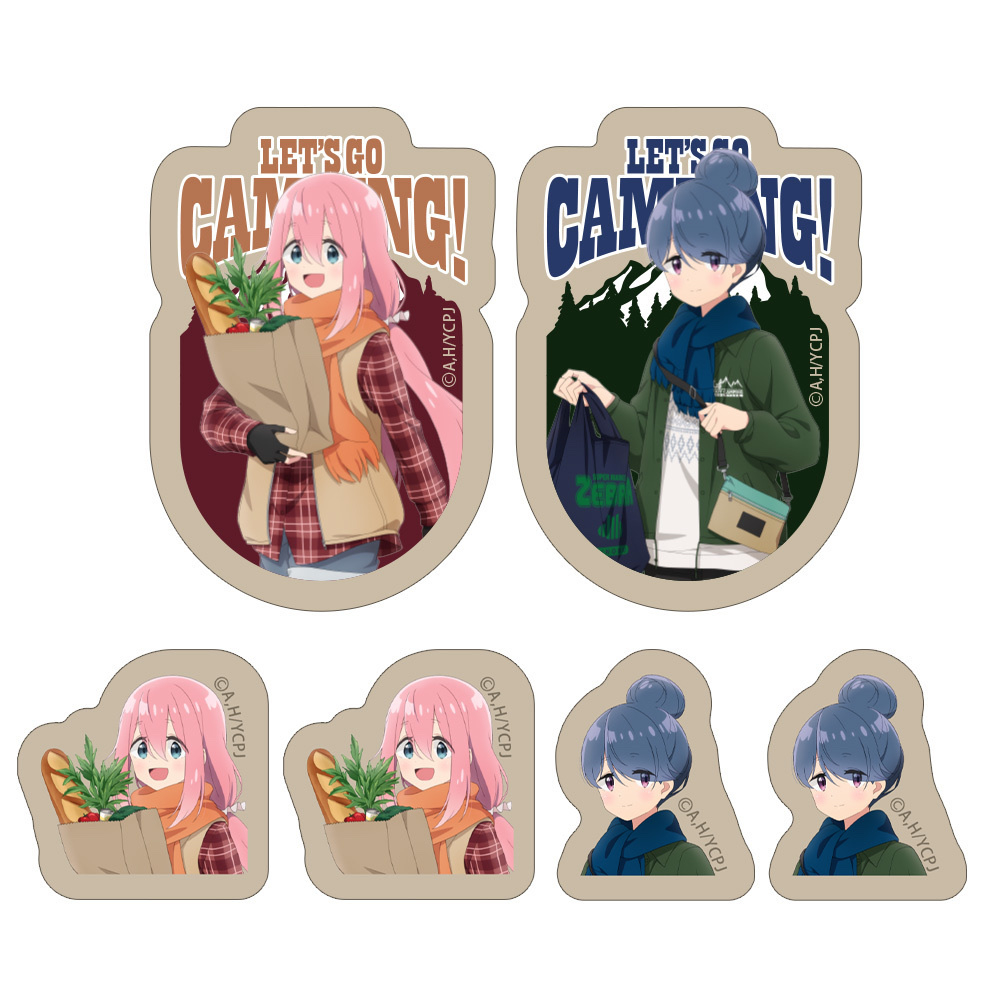 Cospa 0519 描き下ろし リン＆なでしこ ミニステッカーセット ゼブラでお買い物Ver. [『ゆるキャン△ SEASON３』]