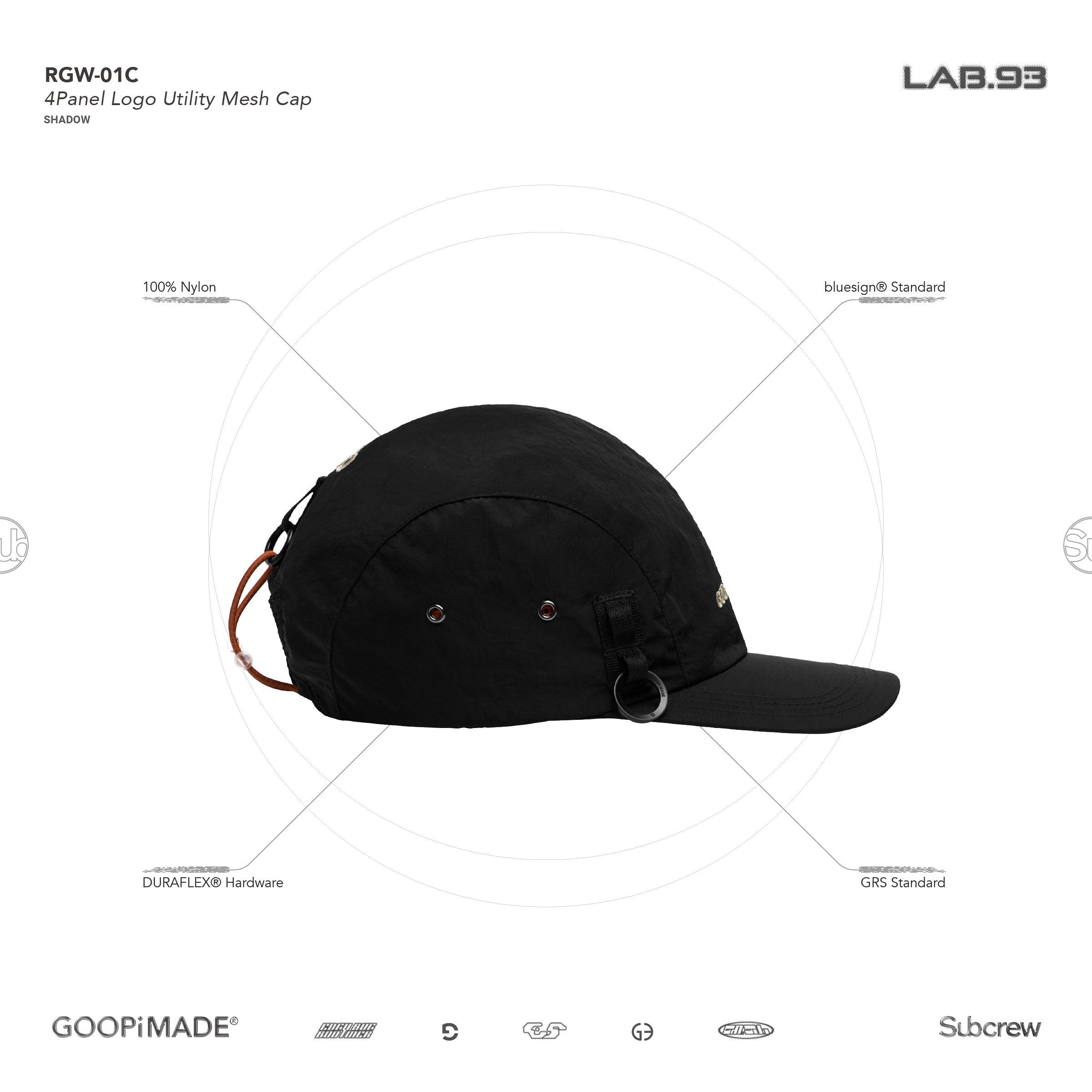RGW-01C” 4Panel Logo Utility Mesh Cap
