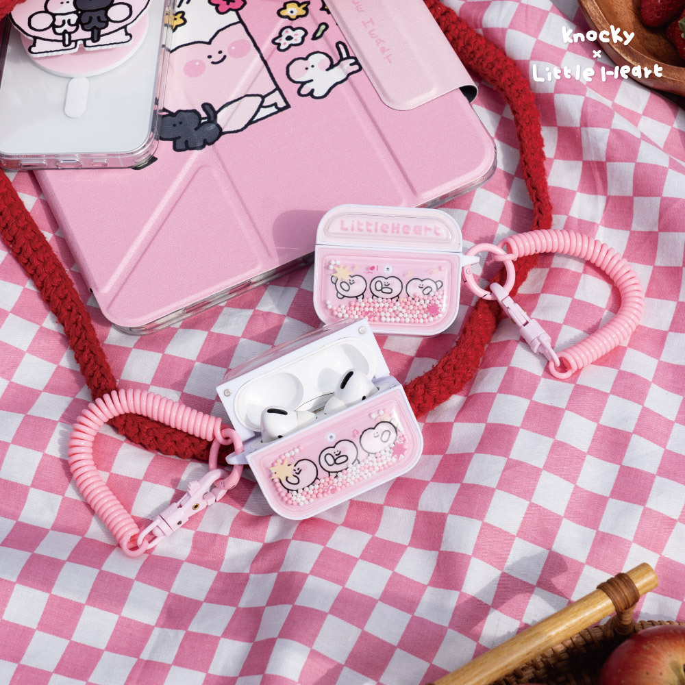 【Knocky x 小心臟】『超值暖心2入組合』流沙珠珠耳機殼＋手機支架