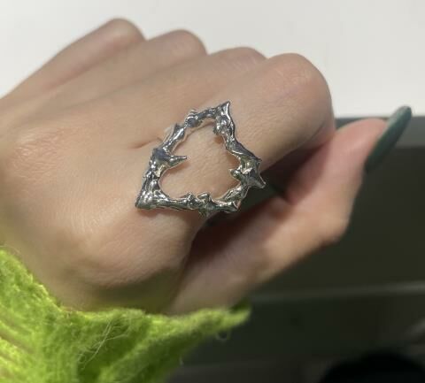 PROJ ORNAMENT 焰心簍空銀戒