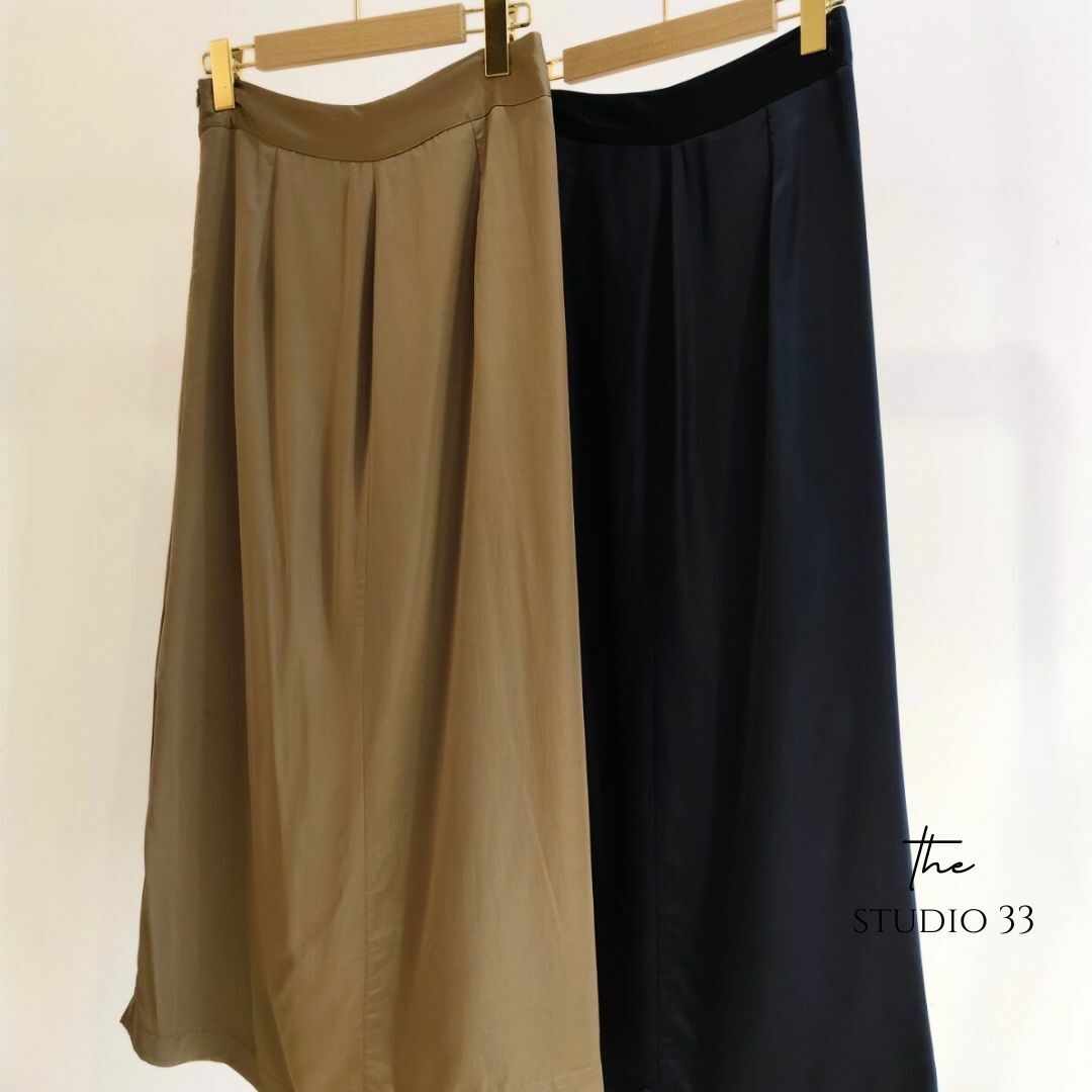 淑女後開叉過膝直筒裙