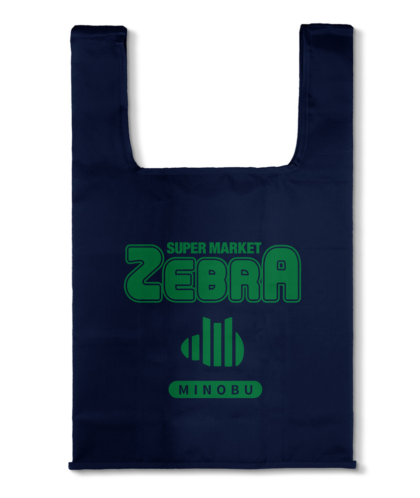 Cospa 0519 ゼブラ エコバッグ [『ゆるキャン△ SEASON３』] NAVY