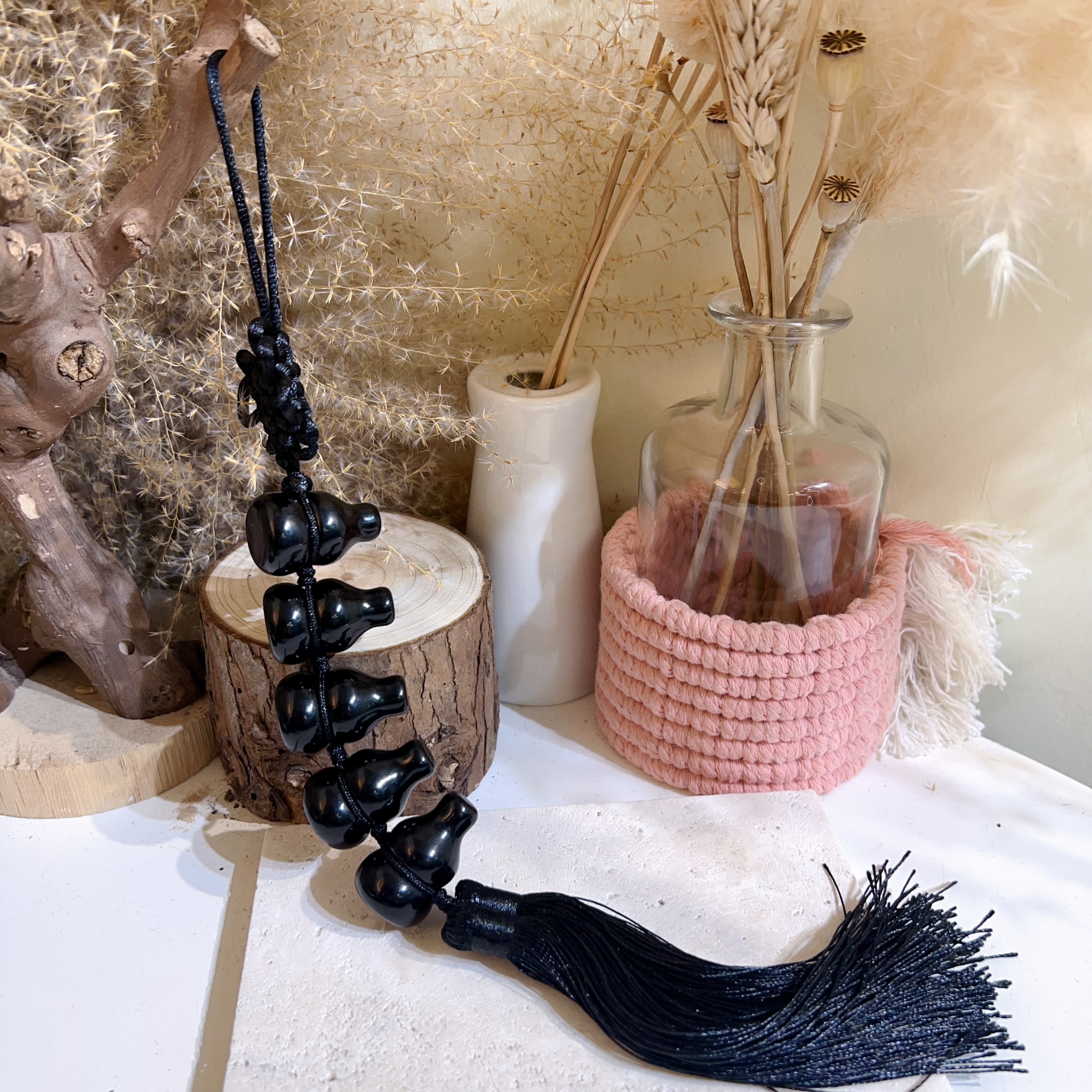 黑曜石葫蘆掛件