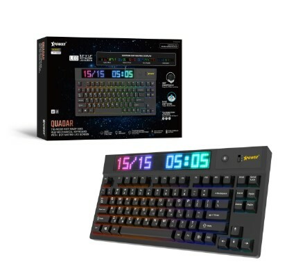 （2026新年限時優惠）XPower Quaoar三模熱插拔可換軸機械鍵盤連LED點陣屏