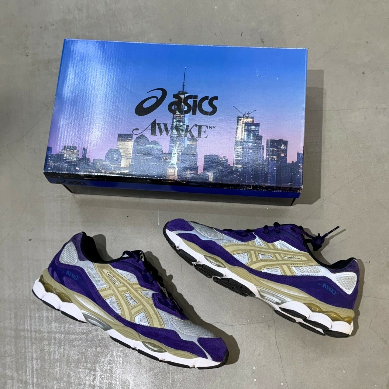 【中古美品 US10/28CM】Awake NY x ASICS Gel-NYC 紫色 休閒鞋【1201A850-020】