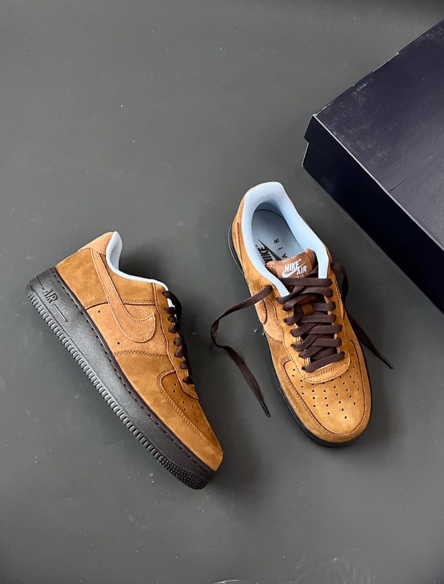 NIKE AIR FORCE 1 ‘07 AF1 摩卡可可 麂皮 跳色內襯 低筒 復古 休閒鞋 IB4617222