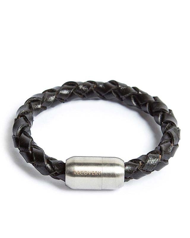 RECOVERY 磁扣編織手環 黑色