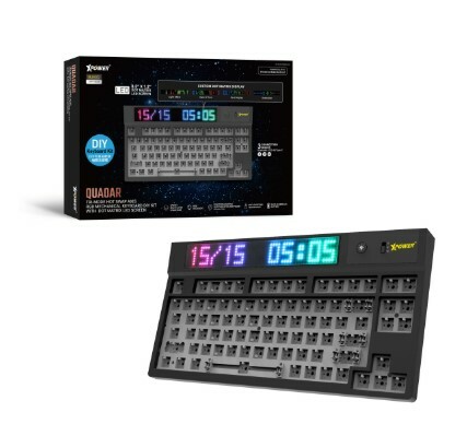（2026新年限時優惠）XPower Quaoar - DIY KIT三模熱插拔可換軸機械鍵盤DIY套件連LED點陣屏