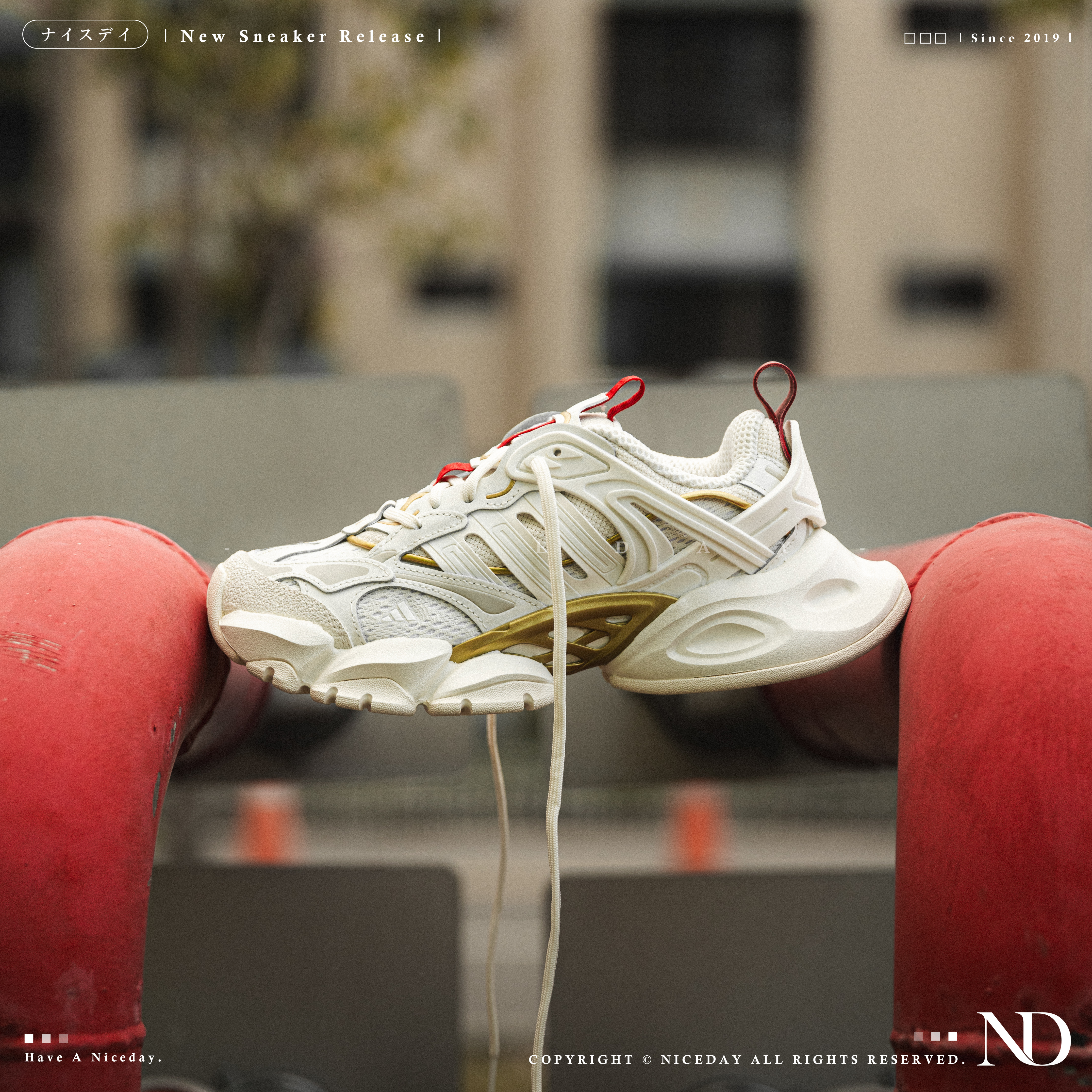 NICEDAY 代購 Adidas XLG Runner Deluxe 蛇年限定款 白 機甲鞋 男女尺寸 JQ2973