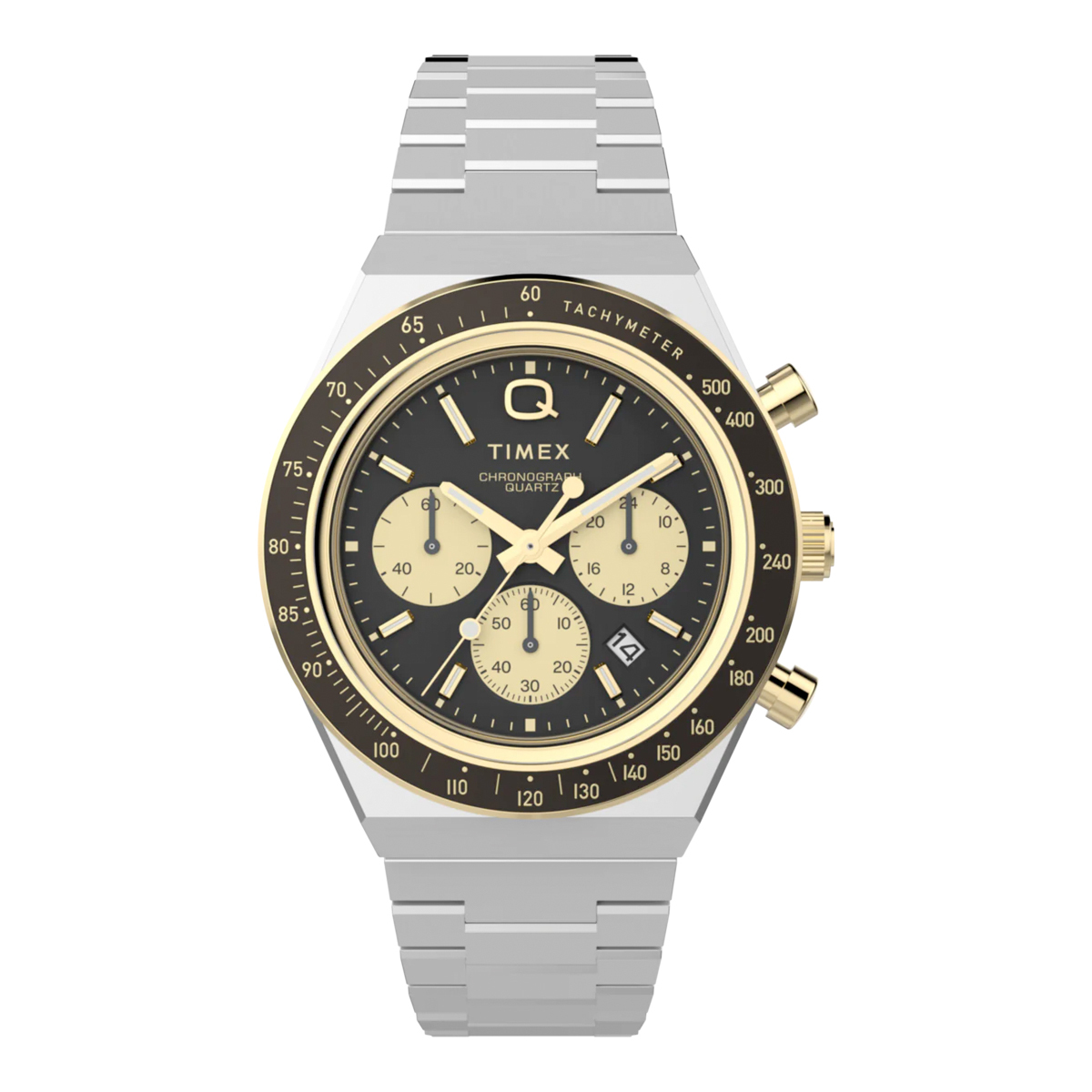 Q Timex Chronograph TW2W64200 40mm 復古款 鋼帶石英錶