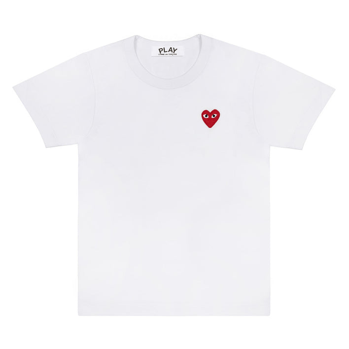 『代購+現貨商品』COMME des GARCONS PLAY Tee 川久保玲 短T 小紅愛心 刺繡 男女 黑白 現貨 AX-T108-051