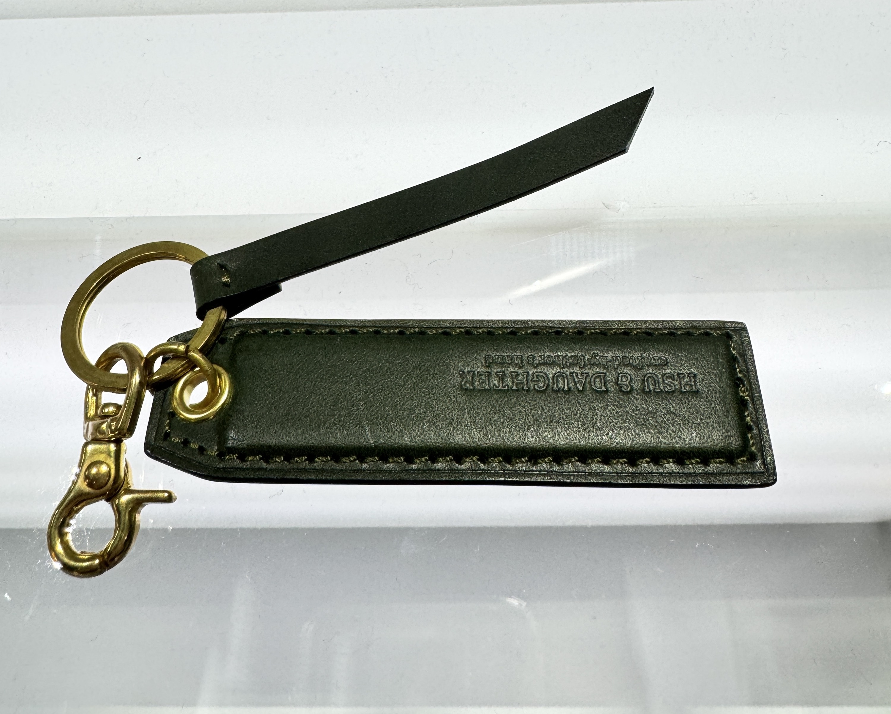 HSU & DAUGHTER 長型鑰匙圈-深綠色