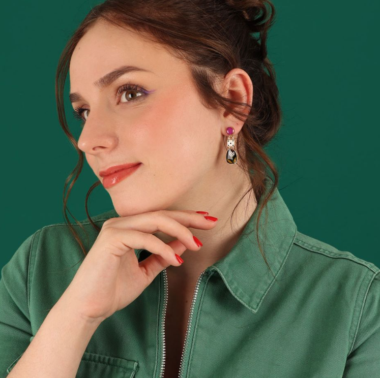 Taratata Jeu de l'oie stud earrings fantaisie - H24-01909-20M