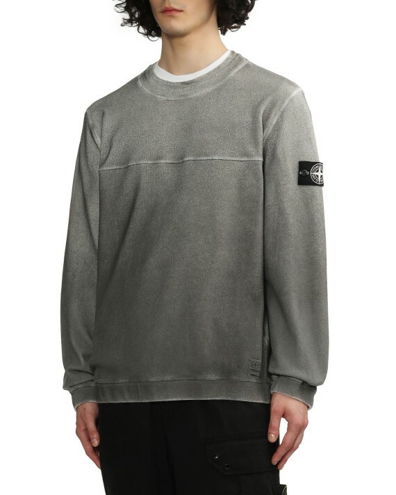 【Focus Store】預購 Stone Island Panelled logo sweatshirt "Grey" 水洗灰 漸層拼接衛衣