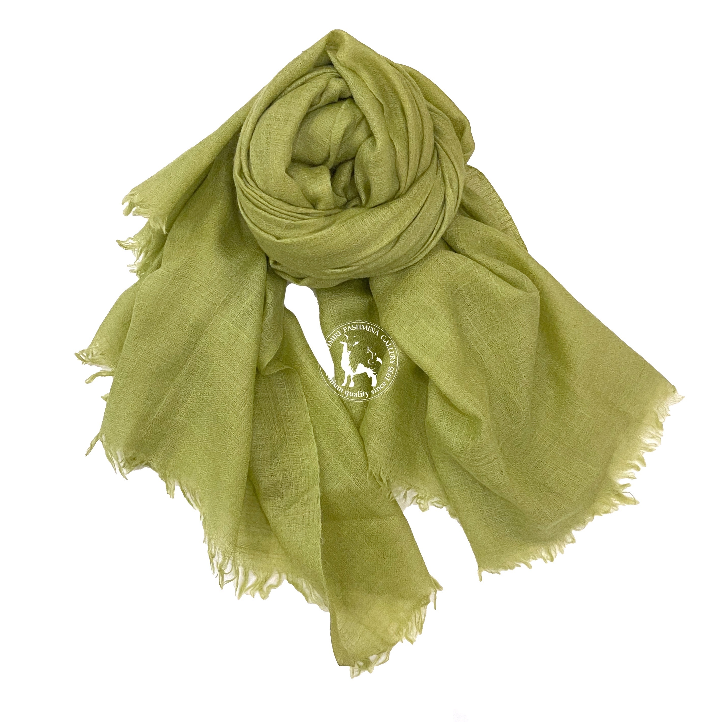 欖橄綠色喀什米爾Shahmina披肩圍巾