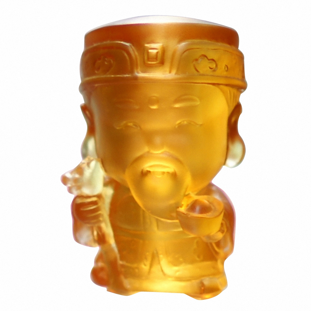 Q版土地公水晶琉璃擺飾｜居家開運福德正神｜公道達人守護平安財運