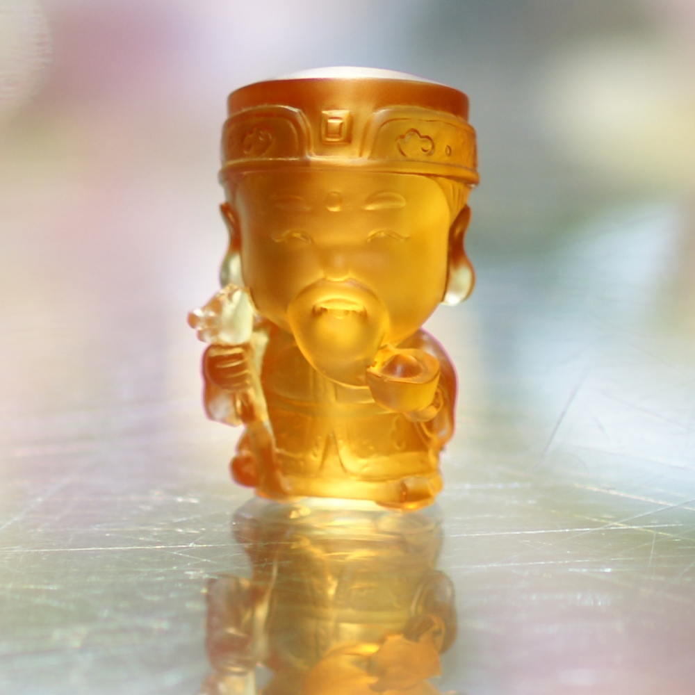 Q版土地公水晶琉璃擺飾｜居家開運福德正神｜公道達人守護平安財運